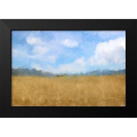 Golden Fields Black Modern Wood Framed Art Print by Kimberly, Allen