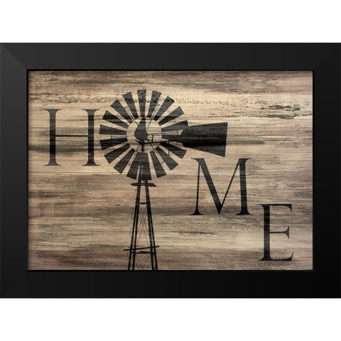Windmill Home Black Modern Wood Framed Art Print by Kimberly, Allen