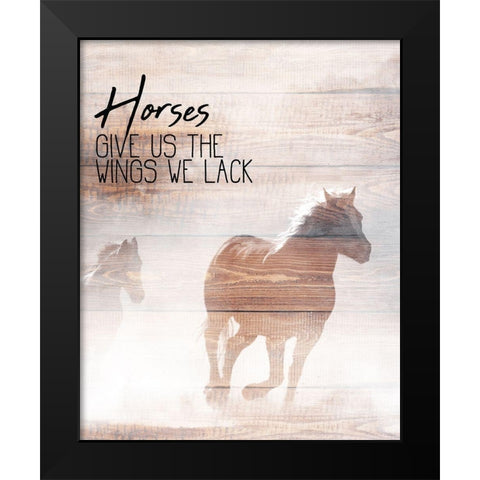 The Wings We Lack Black Modern Wood Framed Art Print by Kimberly, Allen