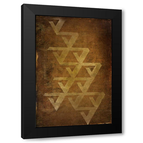 Geo Gold 2 Black Modern Wood Framed Art Print with Double Matting by Allen, Kimberly