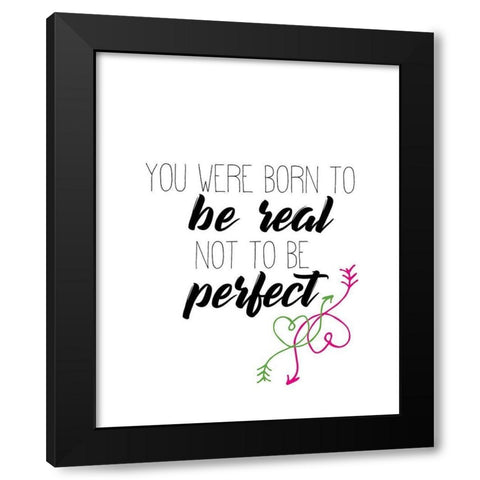 Born to Be Black Modern Wood Framed Art Print with Double Matting by Kimberly, Allen