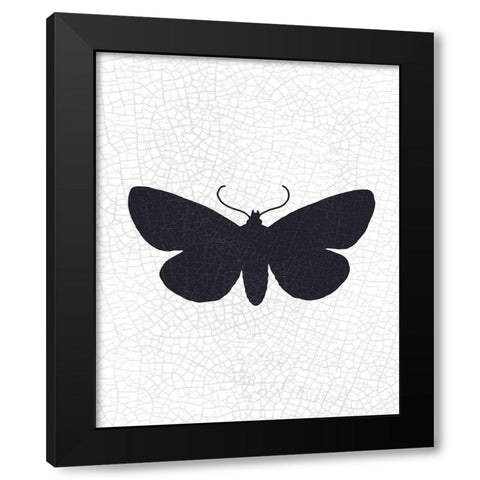 Crackle Wings 1 Black Modern Wood Framed Art Print by Kimberly, Allen