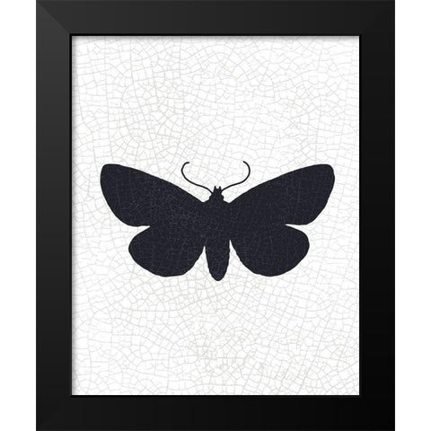 Crackle Wings 1 Black Modern Wood Framed Art Print by Kimberly, Allen