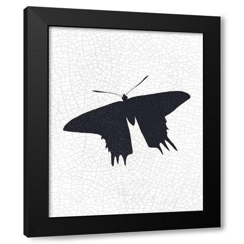Crackle Wings 3 Black Modern Wood Framed Art Print with Double Matting by Kimberly, Allen