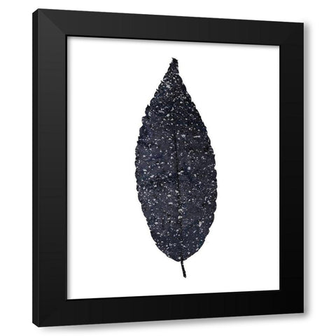 Spotted Leaves 1 Black Modern Wood Framed Art Print with Double Matting by Kimberly, Allen