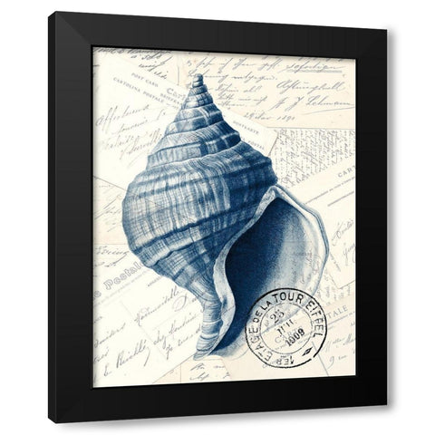 Shell Post 1 Black Modern Wood Framed Art Print by Kimberly, Allen