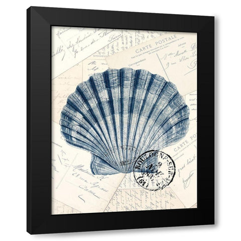 Shell Post 3 Black Modern Wood Framed Art Print by Kimberly, Allen