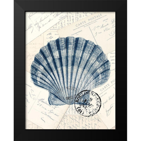 Shell Post 3 Black Modern Wood Framed Art Print by Kimberly, Allen