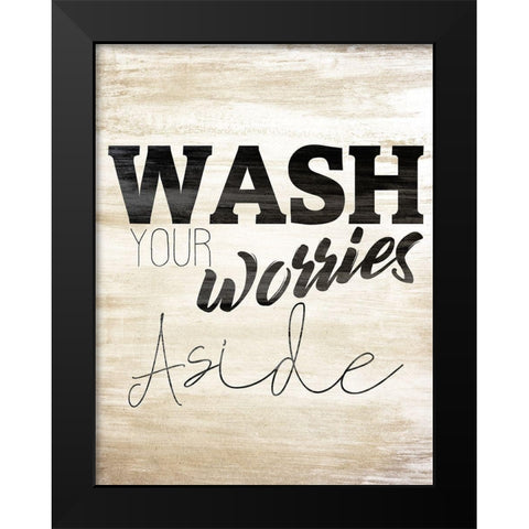 Wash 1 Black Modern Wood Framed Art Print by Kimberly, Allen