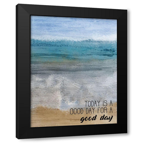 Good Day at the Beach 2 Black Modern Wood Framed Art Print with Double Matting by Kimberly, Allen
