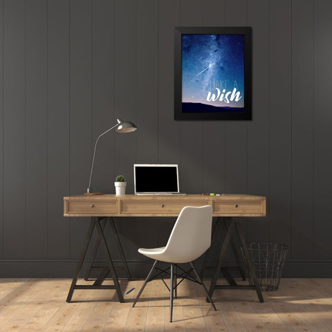 Make a Wish Black Modern Wood Framed Art Print by Kimberly, Allen