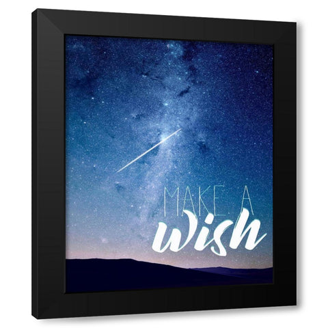 Make a Wish Black Modern Wood Framed Art Print by Kimberly, Allen