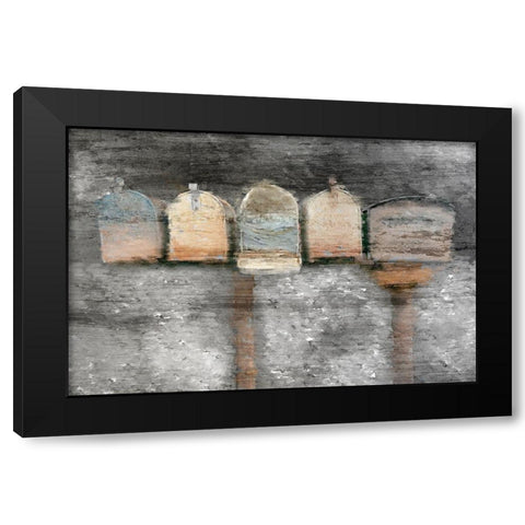 Side of the Road Black Modern Wood Framed Art Print by Kimberly, Allen