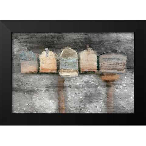 Side of the Road Black Modern Wood Framed Art Print by Kimberly, Allen