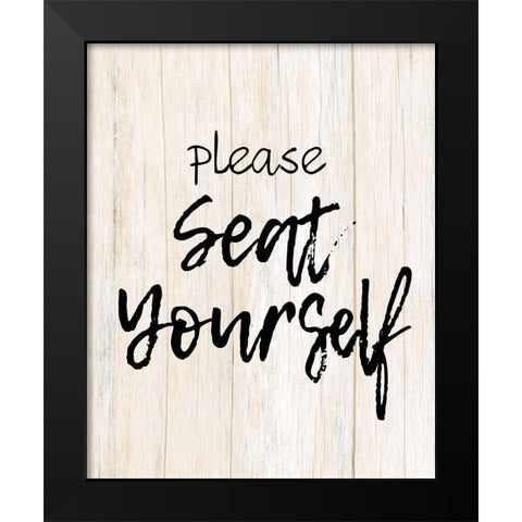 Seat Yourself Black Modern Wood Framed Art Print by Kimberly, Allen