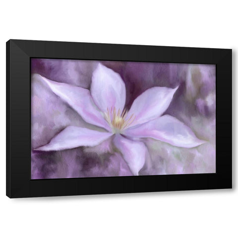 Open Petals Black Modern Wood Framed Art Print by Kimberly, Allen