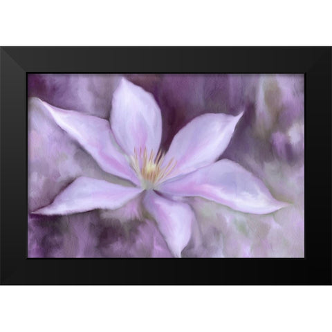 Open Petals Black Modern Wood Framed Art Print by Kimberly, Allen