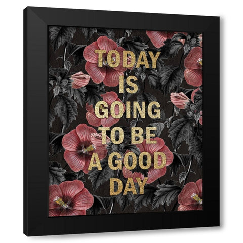 Today Black Modern Wood Framed Art Print by Kimberly, Allen