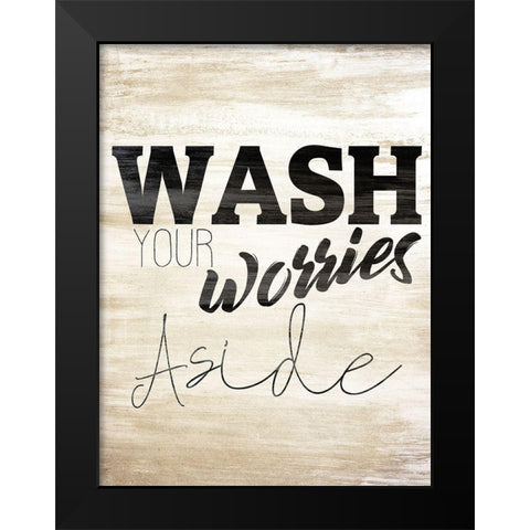 Wash 1 Black Modern Wood Framed Art Print by Kimberly, Allen