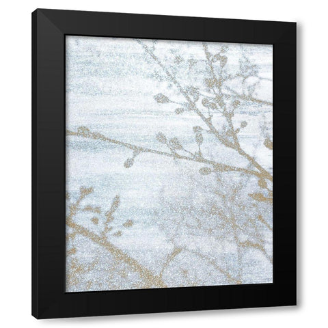 Gilded Branch 1 Black Modern Wood Framed Art Print by Kimberly, Allen