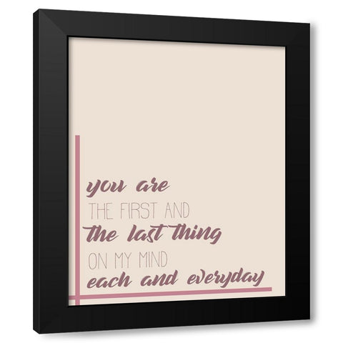 Each and Everyday Black Modern Wood Framed Art Print by Kimberly, Allen