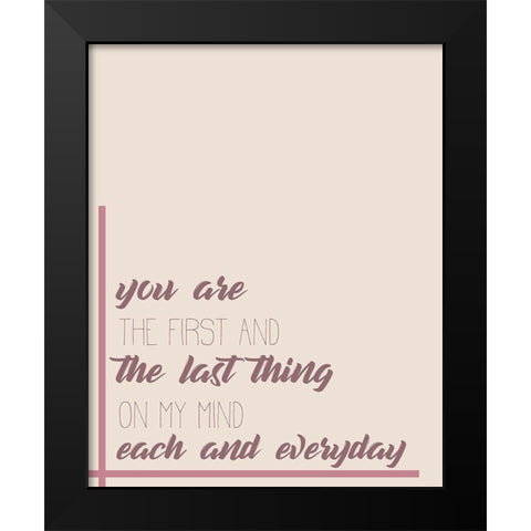 Each and Everyday Black Modern Wood Framed Art Print by Kimberly, Allen