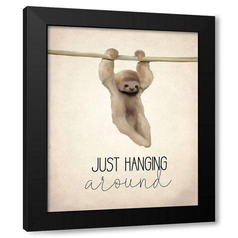 Just Hanging Black Modern Wood Framed Art Print by Kimberly, Allen