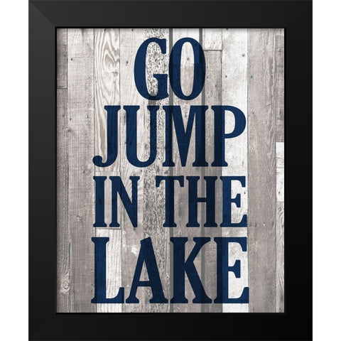 At the Lake A Black Modern Wood Framed Art Print by Kimberly, Allen