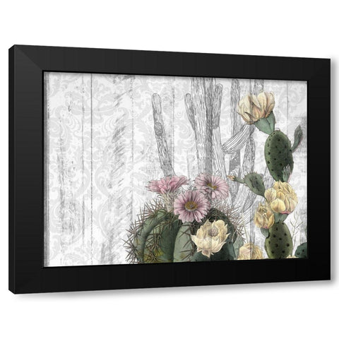 Cactus Cowboy 5 Black Modern Wood Framed Art Print by Kimberly, Allen