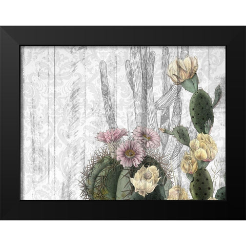 Cactus Cowboy 5 Black Modern Wood Framed Art Print by Kimberly, Allen