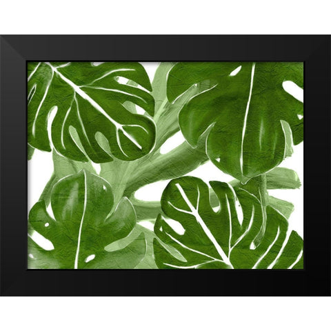 Tropic Green 4 Black Modern Wood Framed Art Print by Kimberly, Allen