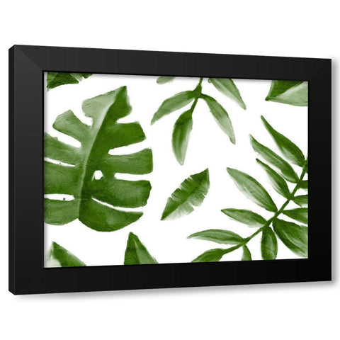 Tropic Green 1 Black Modern Wood Framed Art Print by Kimberly, Allen