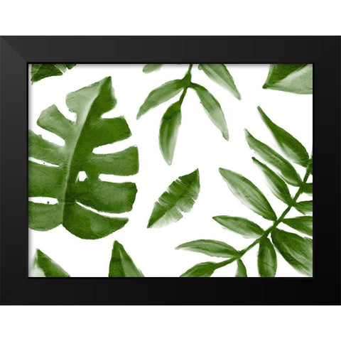 Tropic Green 1 Black Modern Wood Framed Art Print by Kimberly, Allen