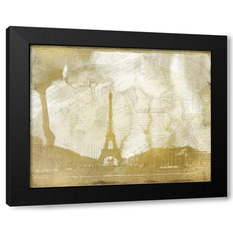 Letters from Paris Black Modern Wood Framed Art Print by Allen, Kimberly