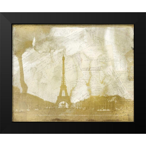 Letters from Paris Black Modern Wood Framed Art Print by Allen, Kimberly