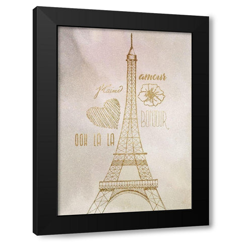 Thats Amour Black Modern Wood Framed Art Print by Kimberly, Allen