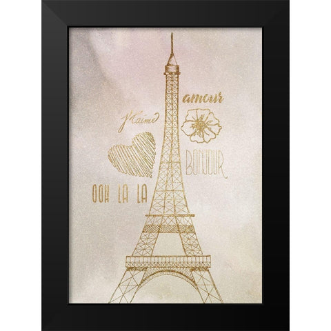 Thats Amour Black Modern Wood Framed Art Print by Kimberly, Allen