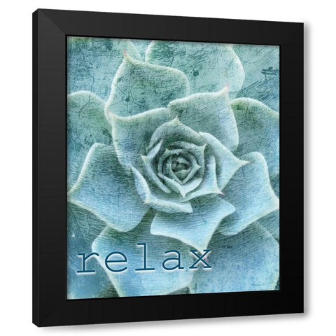 Relax and Breathe 1 Black Modern Wood Framed Art Print with Double Matting by Kimberly, Allen