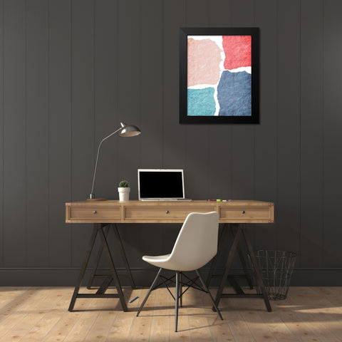 Blocked 1 Black Modern Wood Framed Art Print by Kimberly, Allen