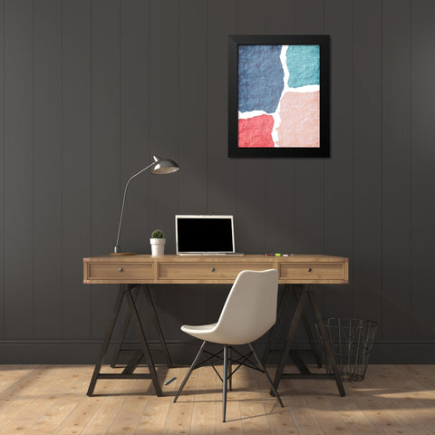 Blocked 2 Black Modern Wood Framed Art Print by Kimberly, Allen