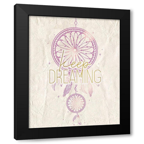 Dream Catcher 1 Black Modern Wood Framed Art Print by Kimberly, Allen