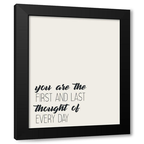First and Last 1 Black Modern Wood Framed Art Print with Double Matting by Kimberly, Allen