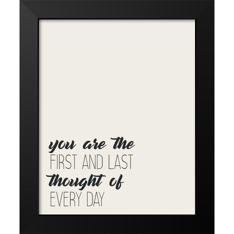 First and Last 1 Black Modern Wood Framed Art Print by Kimberly, Allen