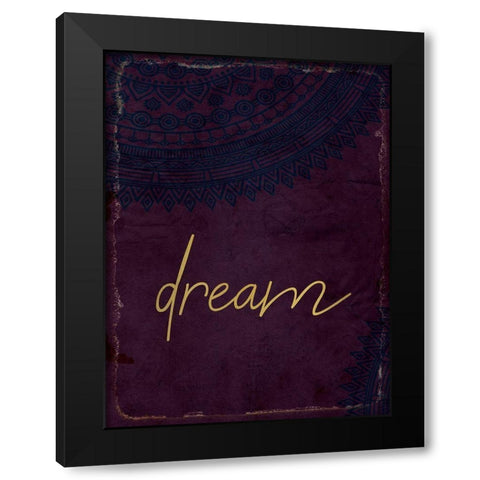 Lets Wander 1 Black Modern Wood Framed Art Print by Kimberly, Allen