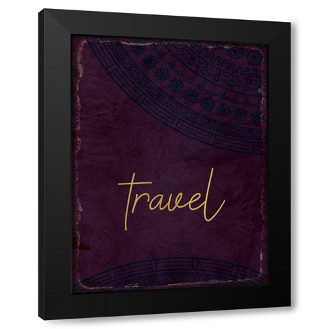 Lets Wander 3 Black Modern Wood Framed Art Print by Kimberly, Allen