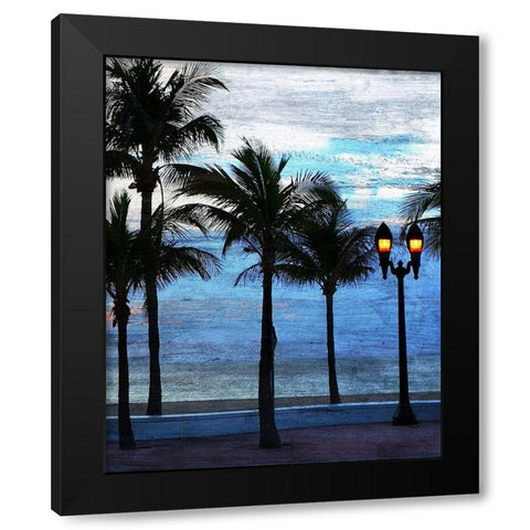 Sunset at the Beach 2 Black Modern Wood Framed Art Print with Double Matting by Kimberly, Allen