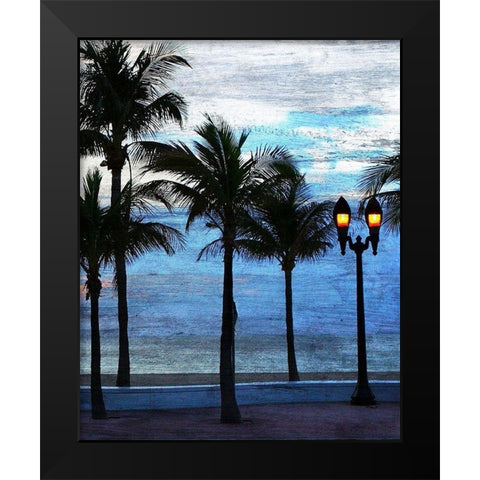 Sunset at the Beach 2 Black Modern Wood Framed Art Print by Kimberly, Allen