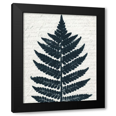 Pressed Leaf 1 Black Modern Wood Framed Art Print by Kimberly, Allen