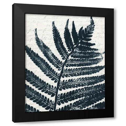 Pressed Leaf 2 Black Modern Wood Framed Art Print with Double Matting by Kimberly, Allen