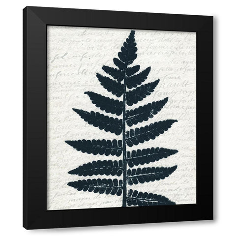 Pressed Leaf 3 Black Modern Wood Framed Art Print with Double Matting by Kimberly, Allen